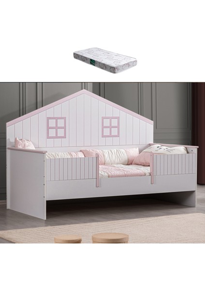 Montessori Yatak, Brüksel Montessori Karyola - Pembe + 1 Adet Comfort Yatak