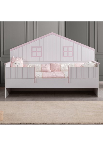 Montessori Yatak, Brüksel Montessori Karyola - Pembe + 1 Adet Comfort Yatak