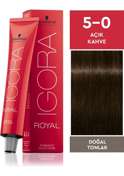 Igora Royal Saç Boyası 5-0 Açık Kahve 60ml