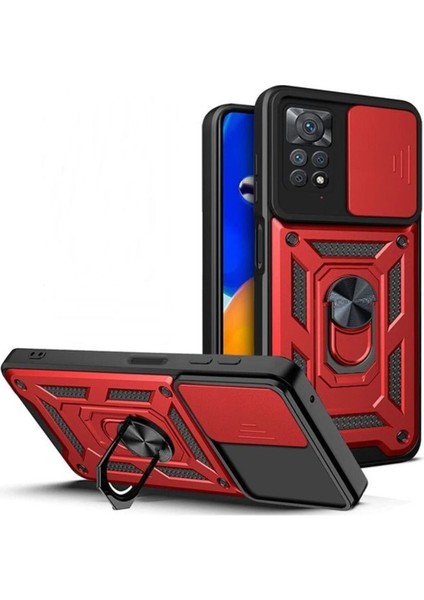 Xiaomi Redmi Note 11 Pro Kılıf Sert Silikon Pars Yüzüklü Tank Kapak