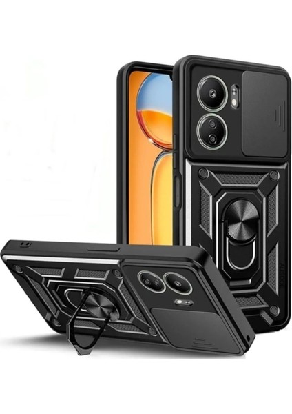 Xiaomi Redmi 13C Kılıf Sert Silikon Pars Yüzüklü Tank Kapak