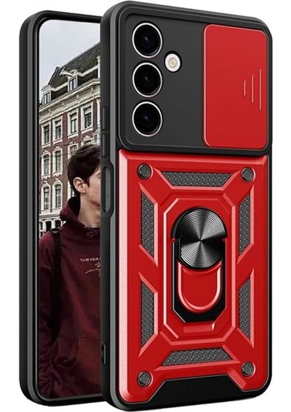 Samsung Galaxy A15 Kılıf Sert Silikon Pars Yüzüklü Tank Kapak