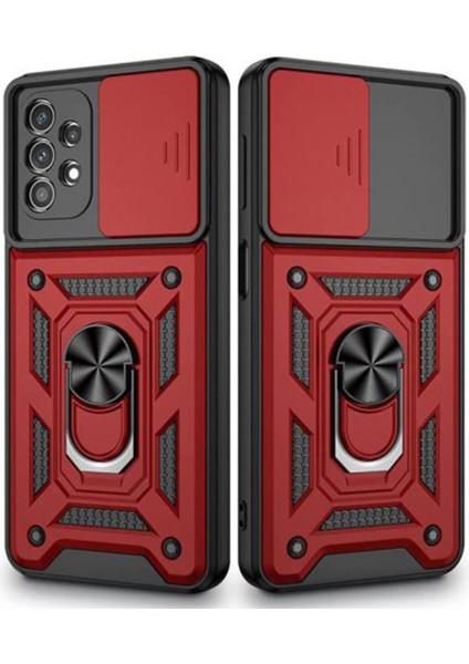 Samsung Galaxy A23 Kılıf Sert Silikon Pars Yüzüklü Tank Kapak