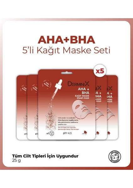 Aha + Bha Kağıt Maske Seti 5 Adet