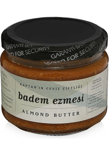 %100 Yerli Badem Ezmesi Glütensiz ve Vegan- Almond Butter 250 g