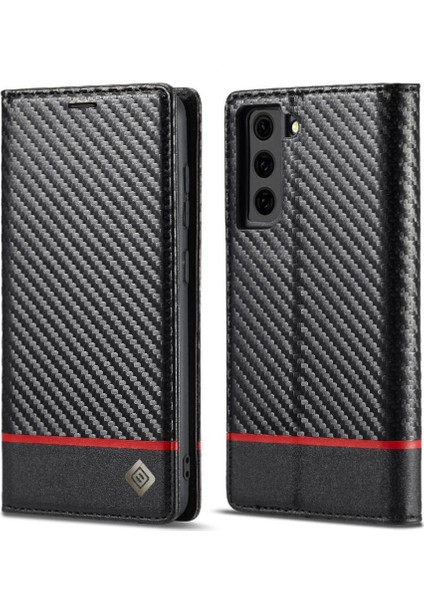 Samsung Galaxy S21/S21 Tam Koruma Manyetik Karbon Telefon Kılıfı (Yurt Dışından)