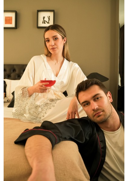 Fransız Dantelli Kimono-Pantolon Takım modelleri