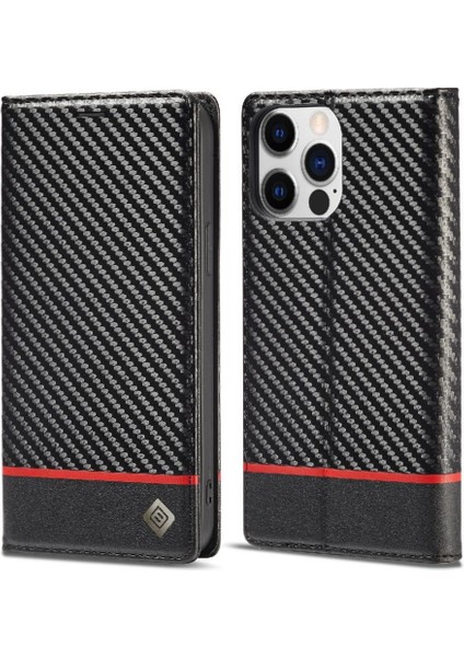Kart Manyetik Karbon Fiber iphone 15 Pro Telefon Kılıfı (Yurt Dışından)