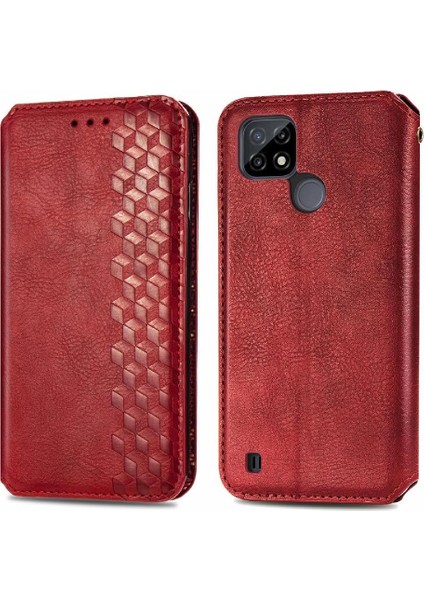 Oppo Realme C21Y Deri Moda Telefon Kılıfı (Yurt Dışından)