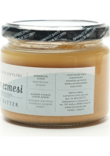Yerli %100 Susam Ezmesi Glütensiz ve Vegan (250 G)