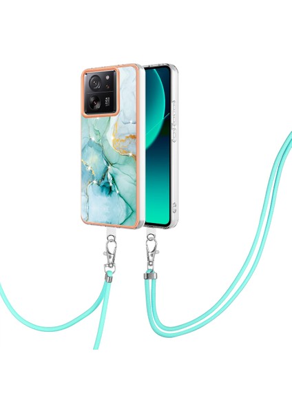 Xiaomi 13T/13T Pro/redmi K60 Ultra Case Imd Mermer Desen Tpu Telefon Shell-Green 003 (Yurt Dışından)
