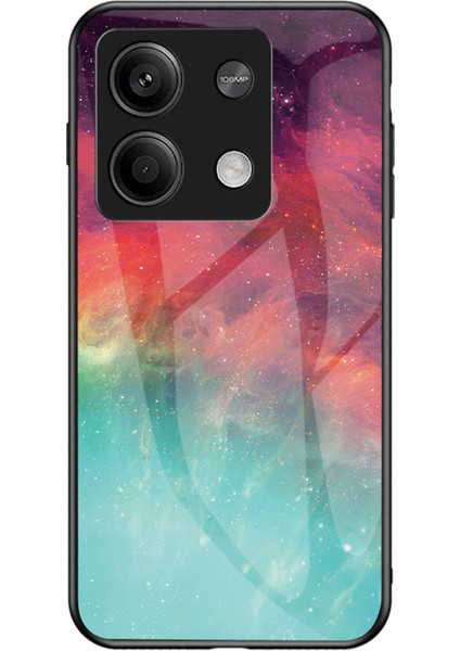 Xiaomi Için Redmi Note 13 5g Kasa Temsil Edilmiş Cam+Pc+Tpu Telefon Geri Koruyucu, Yıldızlı Gökyüzü Desen-Renkli Yıldızlı Gökyüzü (Yurt Dışından)