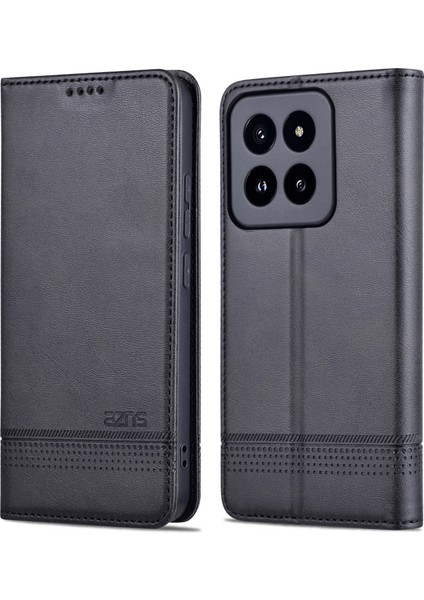 Xiaomi 14 Pro Phone Case Manyetik Otomatik Kapanış Telefon Cüzdan Telefon Kapak Black (Yurt Dışından)