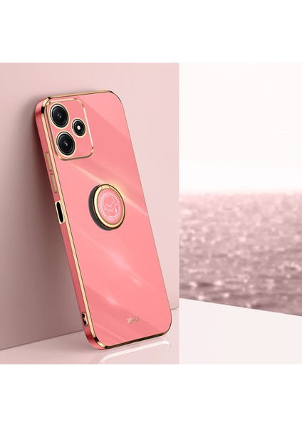 Xiaomi Redmi Için Note 12R 5g Tpu Kapak Elektürü Telefon Kapası Ile Kıck Kırmızı (Yurt Dışından)