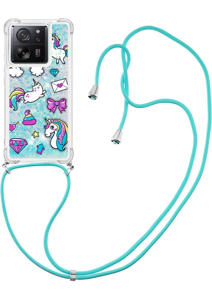 Xiaomi 13T/13T Pro/redmi K60 Ultra Kasa Kirki Horse ve Elmaslı Yüzen Desen Telefon Kapağı (Yurt Dışından)