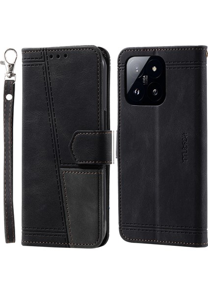 Xiaomi 14 Pro Case Rfıd Engelleme Cüzdan Stand Telefon Kapağı Black (Yurt Dışından)