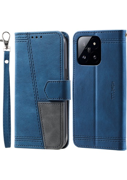 Xiaomi 14 Pro Case Rfıd Engelleme Cüzdan Stand Telefon Kapak-Blue (Yurt Dışından)