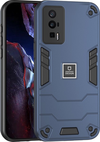 Xiaomi Poco F5 Pro 5g/redmi K60 5G/K60 Pro 5g Durum 2-1 Arada Hibrid Koruyucu Pc+Tpu Telefon Kapak Navy Mavi (Yurt Dışından)