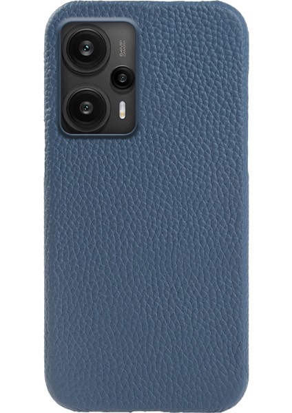 Xiaomi Redmi Için Note 12 Turbo/poco F5 5g Manyetik Dalgalı Telefon Kılıfı Orijinal Inek Deri+Pc Arka Kapak Mavisi (Yurt Dışından)