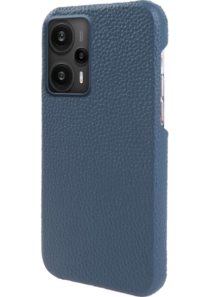 Xiaomi Redmi Için Note 12 Turbo/poco F5 5g Manyetik Dalgalı Telefon Kılıfı Orijinal Inek Deri+Pc Arka Kapak Mavisi (Yurt Dışından)