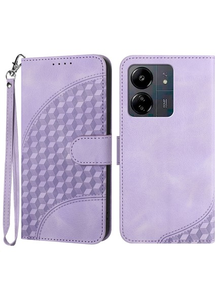 Xiaomi Redmi Için 13C 4g/poco C65 4g Case Callet Fil Kafası Folio Telefon Kapak-Morası (Yurt Dışından)