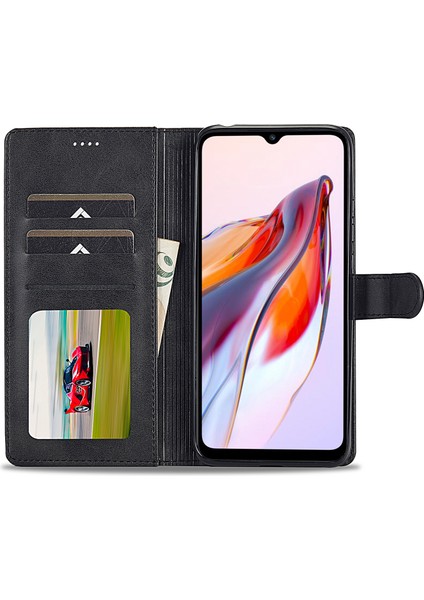 Xiaomi Için Redmi A1 4g/a2 4g Cüzdan Telefon Kılıf Buzağı Doku Standı Deri Telefon Kapağı Black (Yurt Dışından)
