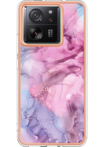 Xiaomi 13T/13T Pro/redmi K60 Ultra Tpu Durumu 2.0mm Imd Mermer Desen Telefon Kapak-Rose (Yurt Dışından)