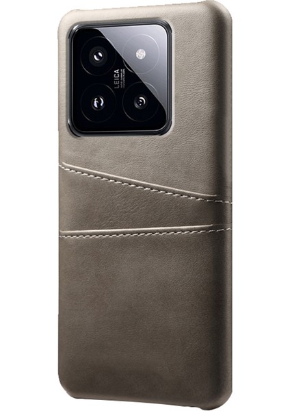 Xiaomi 14 Pro Case Çift Kart Yuvaları Pu Deri+Pc Anti-Drop Telefon Kapak-Grey (Yurt Dışından) fiyatları