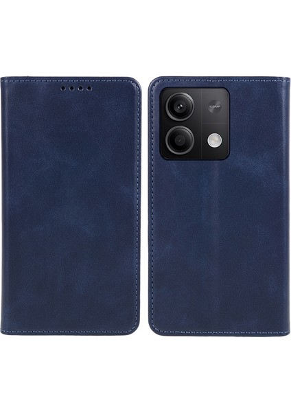 Xiaomi Redmi Için Telefon Kılıfı Not 13 5g Şok Geçirmez Pu Deri Cüzdan Telefon Stand Kapak-Blue (Yurt Dışından)