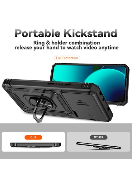 Xiaomi 13T PRO/13T/REDMI K60 Ultra Telefon Kılıf Kamera Koruma Yüzüğü Kickstand Cover-Black (Yurt Dışından) fiyatları