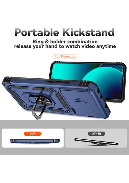 Xiaomi 13T PRO/13T/REDMI K60 Ultra Telefon Kılıf Kamera Koruma Yüzüğü Kickstand Cover-Blue Için (Yurt Dışından) fiyatları