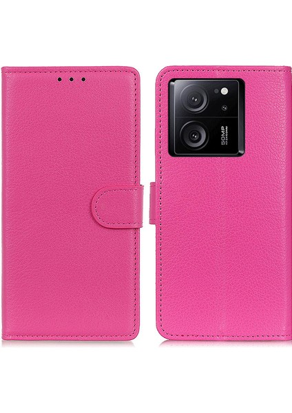 Xiaomi 13T/13T Pro/redmi K60 Ultra Case Litchi Doku Pu Deri Cüzdan Stand Telefon Kapak Ros (Yurt Dışından)
