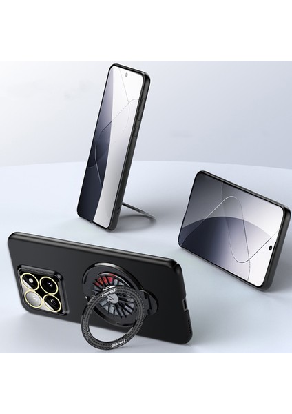 Xiaomi 14 Koruyucu Telefon Kılıfı Için Dönen Gyro Kickstand Pc Kılıfı Lens Film-Morası ile (Yurt Dışından) fiyatları