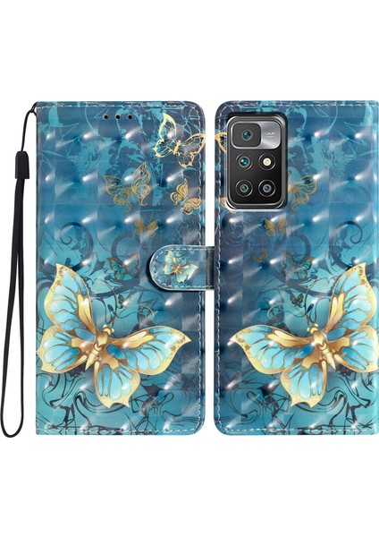 Xiaomi Için Redmi Note 11 4g (Mediatek)/redmi 10 4g/redmi 10 2022 4g/10 Prime Case Pu Phone Kapak Butterfly (Yurt Dışından)