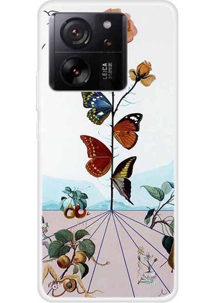Xiaomi 13T/13T Pro/redmi K60 Ultra Tpu Kılıf Deseni Baskı Telefon Koruyucu Kapak Butterfly Çiçeği (Yurt Dışından)