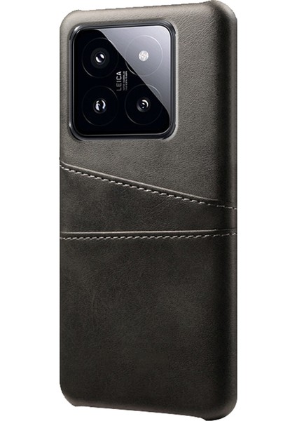 Xiaomi 14 Pro Case Çift Kart Yuvaları Pu Deri+Pc Anti-Drop Telefon Kapak Black (Yurt Dışından) fiyatları