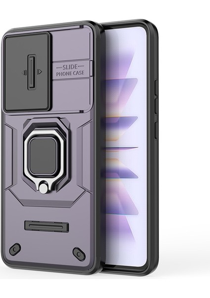 Xiaomi Poco F5 Pro 5g/redmi K60 5G/K60 Pro 5g Case Pc+Tpu Ring Kickstand Telefon Kapak-Mor (Yurt Dışından) fiyatları