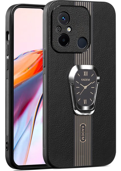 Xiaomi Redmi 12C 4g Için Slim Fit Pu Deri+Tpu+Akrilik Cep Telefonu Koruyucu-Black (Yurt Dışından)