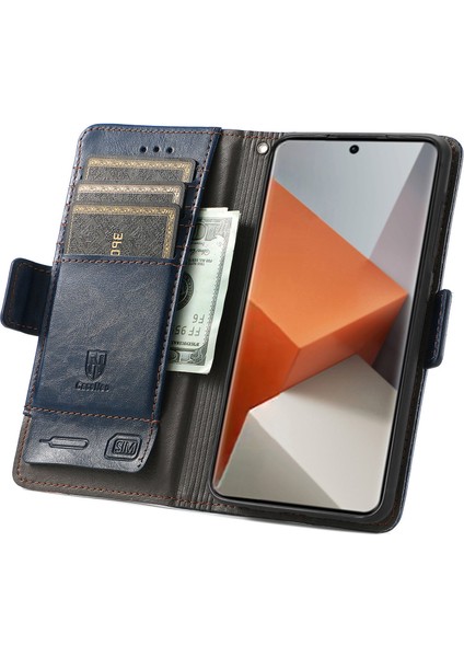 Xiaomi Redmi Için Note 13 Pro+ 5g Kasa Cüzdan Stand Flip Telefon Kapağı Rfıd Blowantıon-Dark Mavi (Yurt Dışından) fiyatları