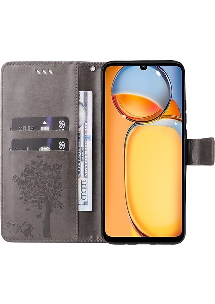 Xiaomi Redmi Için 13C 4g/poco C65 4g Kılıf Baskılı Cüzdan Telefon Kapak-Grey (Yurt Dışından) fiyatları