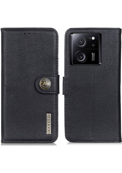 Xiaomi 13T/13T Pro/redmi K60 Ultra Kılıf Anti-Drop Telefon Kapağı Pu Deri Stand Cüzdan-Black (Yurt Dışından)