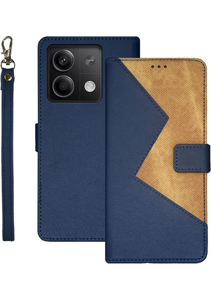 Xiaomi Için Redmi Note 13 5g Case Damla Dirençli Deri Telefon Stand Kapak Mavisi (Yurt Dışından)