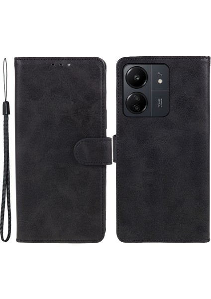 Xiaomi Redmi Için Manyetik Telefon Kılıfı 13C 4g/poco C65 4g Pu Deri Cüzdan Stand Kapak Black (Yurt Dışından)