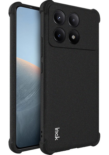 Xiaomi Redmi Için K70E 5g/poco X6 Pro 5g Tpu Kılıf Mat Air Yastığı Köşesi Koruyucu Arka Kabuk Black (Yurt Dışından)