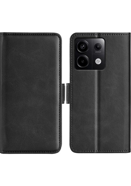 Xiaomi Redmi Için Note 13 Pro 5g Kasa Sonbahar Deri Deri Cüzdan Stand Cep Telefonu Kapak Black (Yurt Dışından)