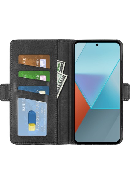 Xiaomi Redmi Için Note 13 Pro 5g Kasa Sonbahar Deri Deri Cüzdan Stand Cep Telefonu Kapak Black (Yurt Dışından) fiyatları