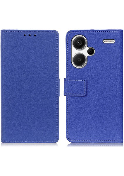 Xiaomi Için Redmi Note 13 Pro+ 5g Cep Telefon Kılıfları Damla Dayanıklı Pu Deri Kapak Blue (Yurt Dışından)