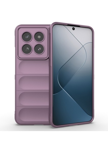 Xiaomi 14 Pro Case Şok Emme Engebeli Telefon Tpu Kapak Light Mor (Yurt Dışından)