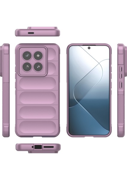 Xiaomi 14 Pro Case Şok Emme Engebeli Telefon Tpu Kapak Light Mor (Yurt Dışından) fiyatları