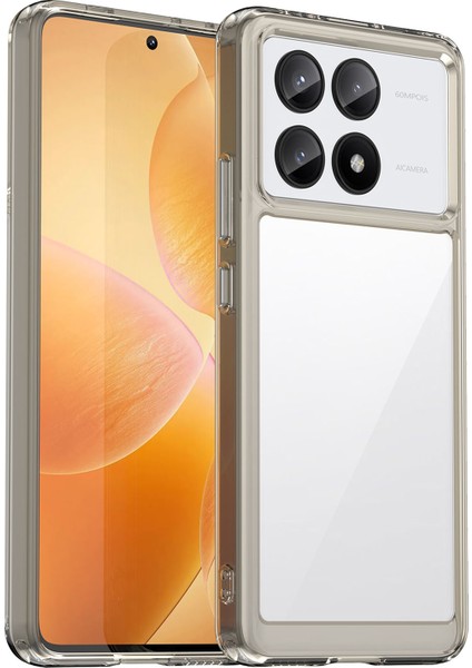 Xiaomi Için Redmi K70E 5g Vaka Şok Tpu+Akrilik Koruyucu Arka Kabuk-Tasarlanmış Gri (Yurt Dışından)